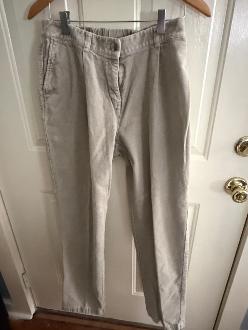 L.L. Bean Light Beige Straight Leg Trousers